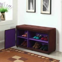Shoe Storage Ottoman 18" - Brown - Ore International -Ottomans Official Shop unnamed file 9692