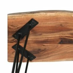 Alaterre Furniture Hairpin Natural Brown Live Edge Wood with Metal Bench -Ottomans Official Shop unnamed file 970