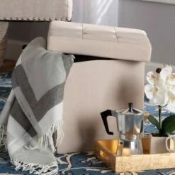 Palmer Fabric Upholstered Wood Storage Ottoman - Baxton Studio Dark Gray 16 Palmer Fabric Upholstered Wood Storage Ottoman - Baxton Studio Dark Gray -Ottomans Official Shop unnamed file 9771