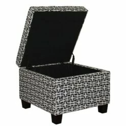 Geometric Star Storage Ottoman - Ore International