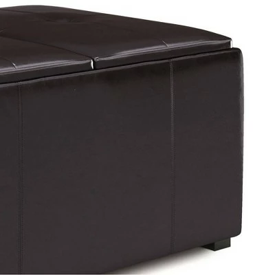 Franklin Small Coffee Table Storage Ottoman Tanners Brown - WyndenHall 6 Franklin Small Coffee Table Storage Ottoman Tanners Brown - WyndenHall - Image 4