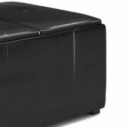 Franklin Small Coffee Table Storage Ottoman Midnight Black - WyndenHall -Ottomans Official Shop unnamed file 9812