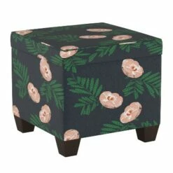 Pattern Fairland Square Storage Ottoman Indigo Floral - Threshold™