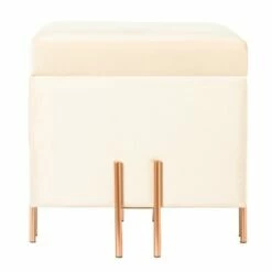 Fabulaxe Square Velvet Storage Ottoman with Gold Legs -Ottomans Official Shop unnamed file 9875