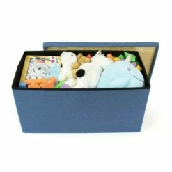 Heathered Storage Ottoman with Reversible Tray Cover Blue - Humble Crew -Ottomans Official Shop unnamed file 9885
