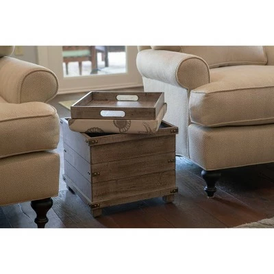 Decor Therapy Hadley Weathered Storage Ottoman - Décor Therapy Barnwood 9 Decor Therapy Hadley Weathered Storage Ottoman - Décor Therapy Barnwood - Image 7