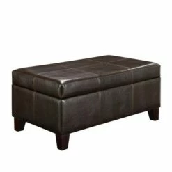 Astra Rectangle Faux Leather Storage Ottoman Black - Dorel Living -Ottomans Official Shop unnamed file 9936