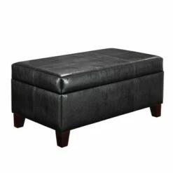 Astra Rectangle Faux Leather Storage Ottoman Black - Dorel Living -Ottomans Official Shop unnamed file 9937