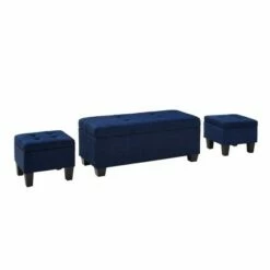 Everett Storage Ottoman Set - Picket House Furnishings Charcoal -Ottomans Official Shop unnamed file 9948