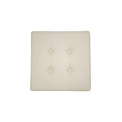 Square Button Tufted Storage Ottoman with Lift Off Lid - WOVENBYRD Pink Velvet 9 Square Button Tufted Storage Ottoman with Lift Off Lid - WOVENBYRD Pink Velvet - Image 7