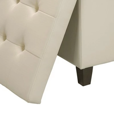 Square Button Tufted Storage Ottoman with Lift Off Lid - WOVENBYRD Pink Velvet 12 Square Button Tufted Storage Ottoman with Lift Off Lid - WOVENBYRD Pink Velvet - Image 10