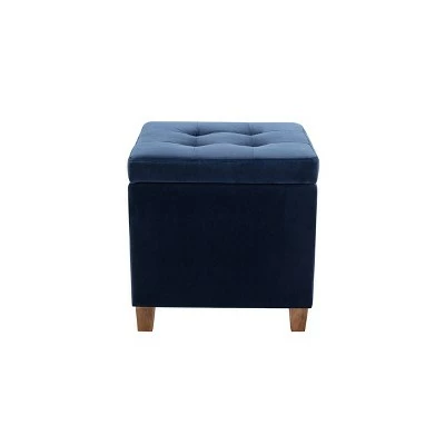 Square Button Tufted Storage Ottoman with Lift Off Lid - WOVENBYRD Pink Velvet 17 Square Button Tufted Storage Ottoman with Lift Off Lid - WOVENBYRD Pink Velvet - Image 15